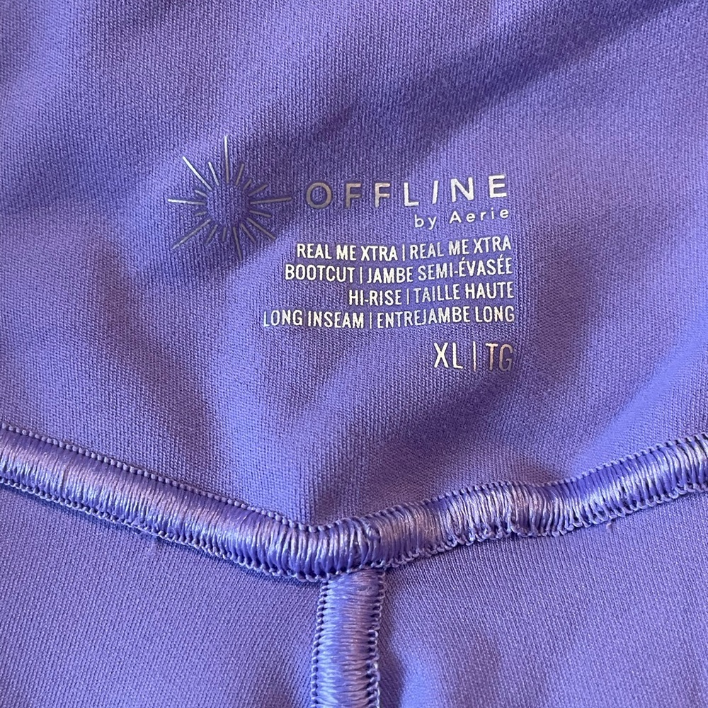 NWT aerie Lavender Flare Leggings - Picture 6 of 9
